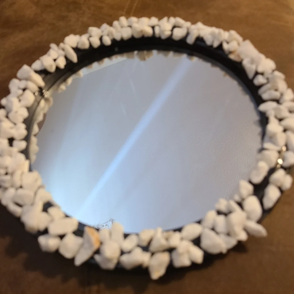 Round Stone Wall Mirror